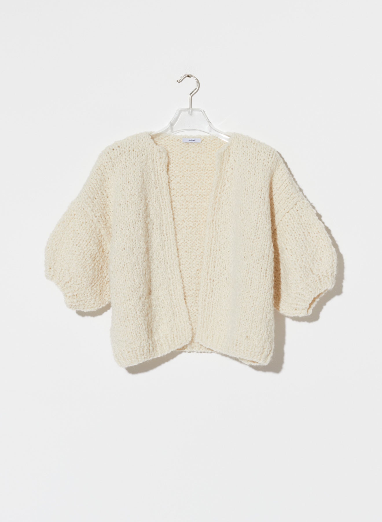 ALPACA BOUCLE SHORT SLEEVE BOMBER CARDIGAN