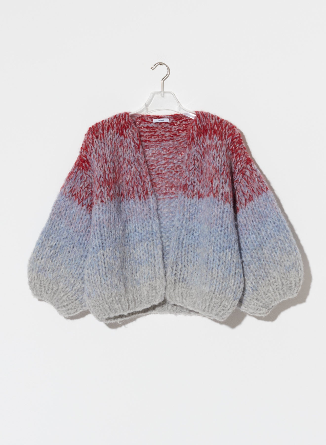 FLEECY ALPACA OMBRE BOMBER CARDIGAN