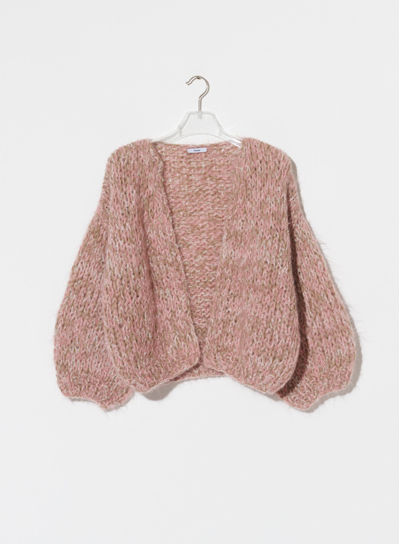 ALPACA MIX MELANGE BOMBER CARDIGAN