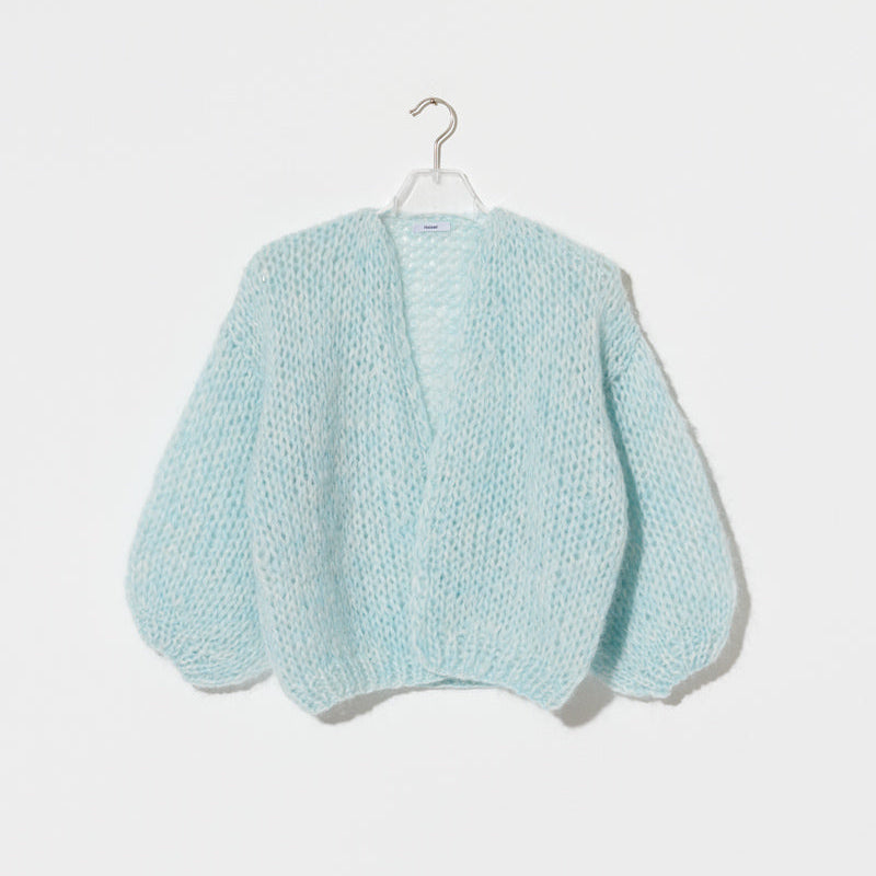 Mohair Bomber Cardigan Light Aqua