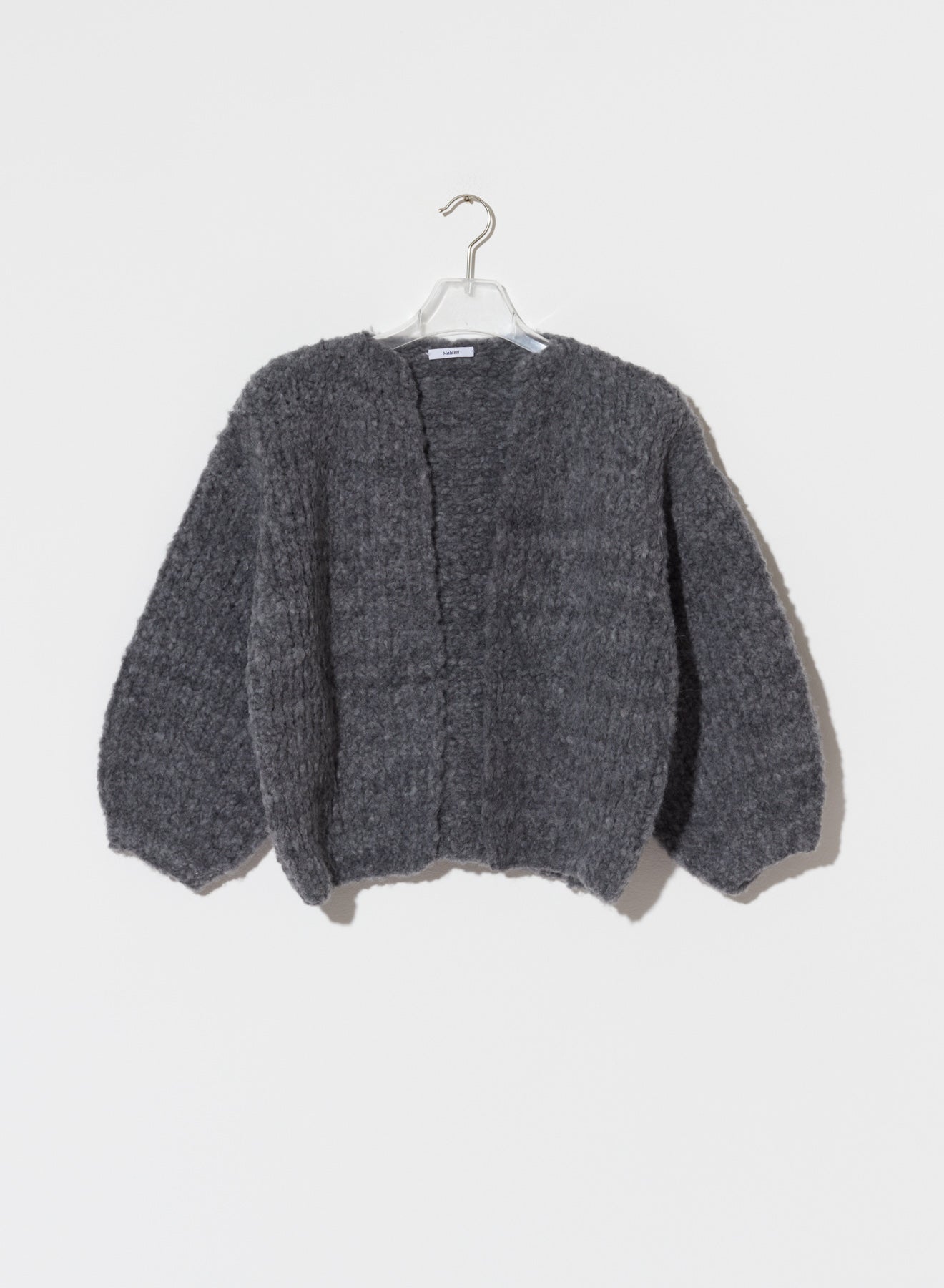WOOL ALPACA MIX BOMBER CARDIGAN
