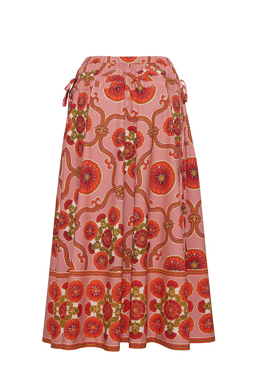 Meret Skirt Mod Floral Brick