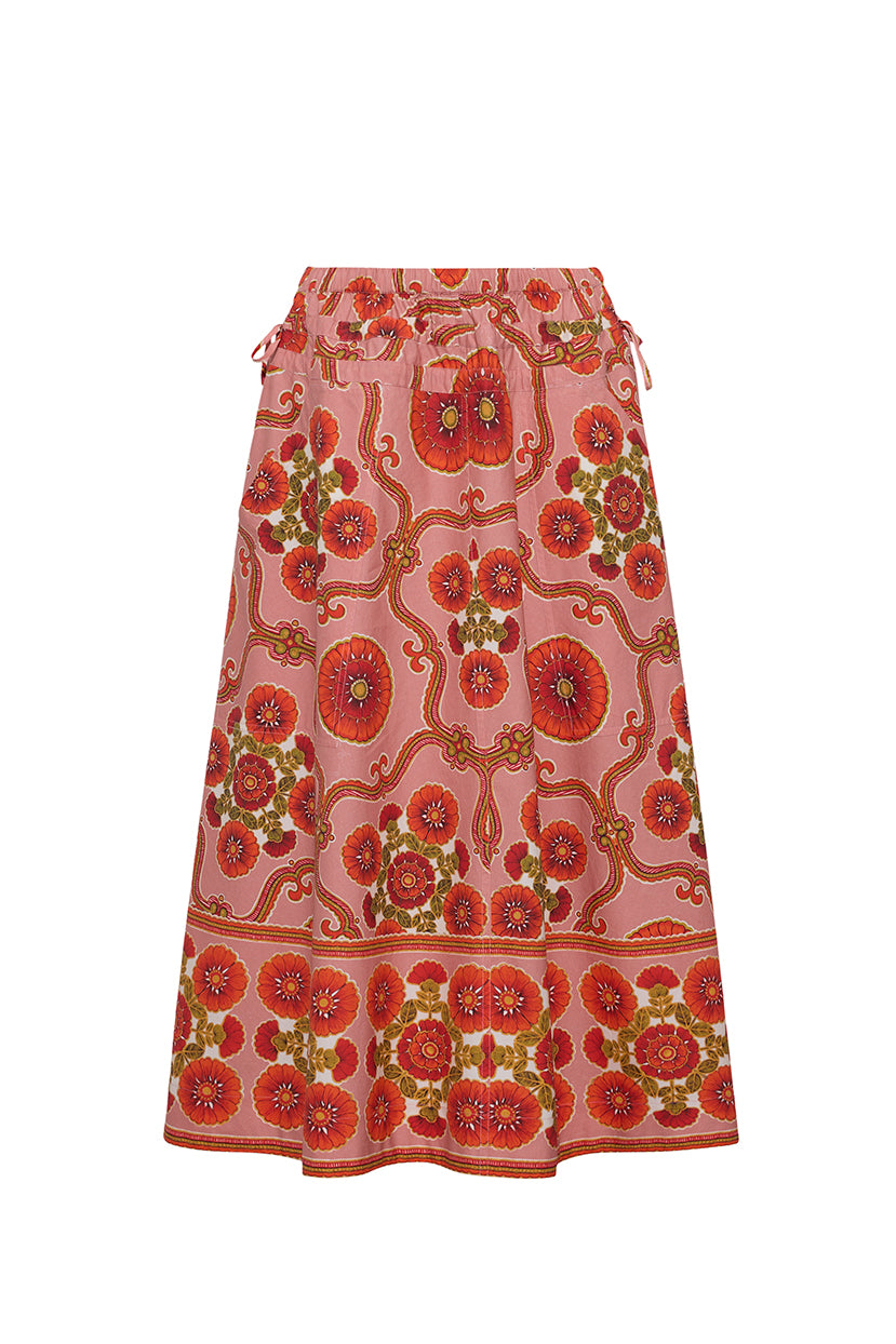 Meret Skirt Mod Floral Brick