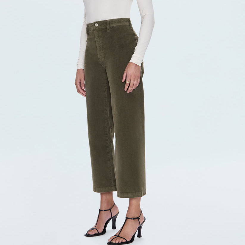 Penny Crop High Rise Wideleg Sequoia