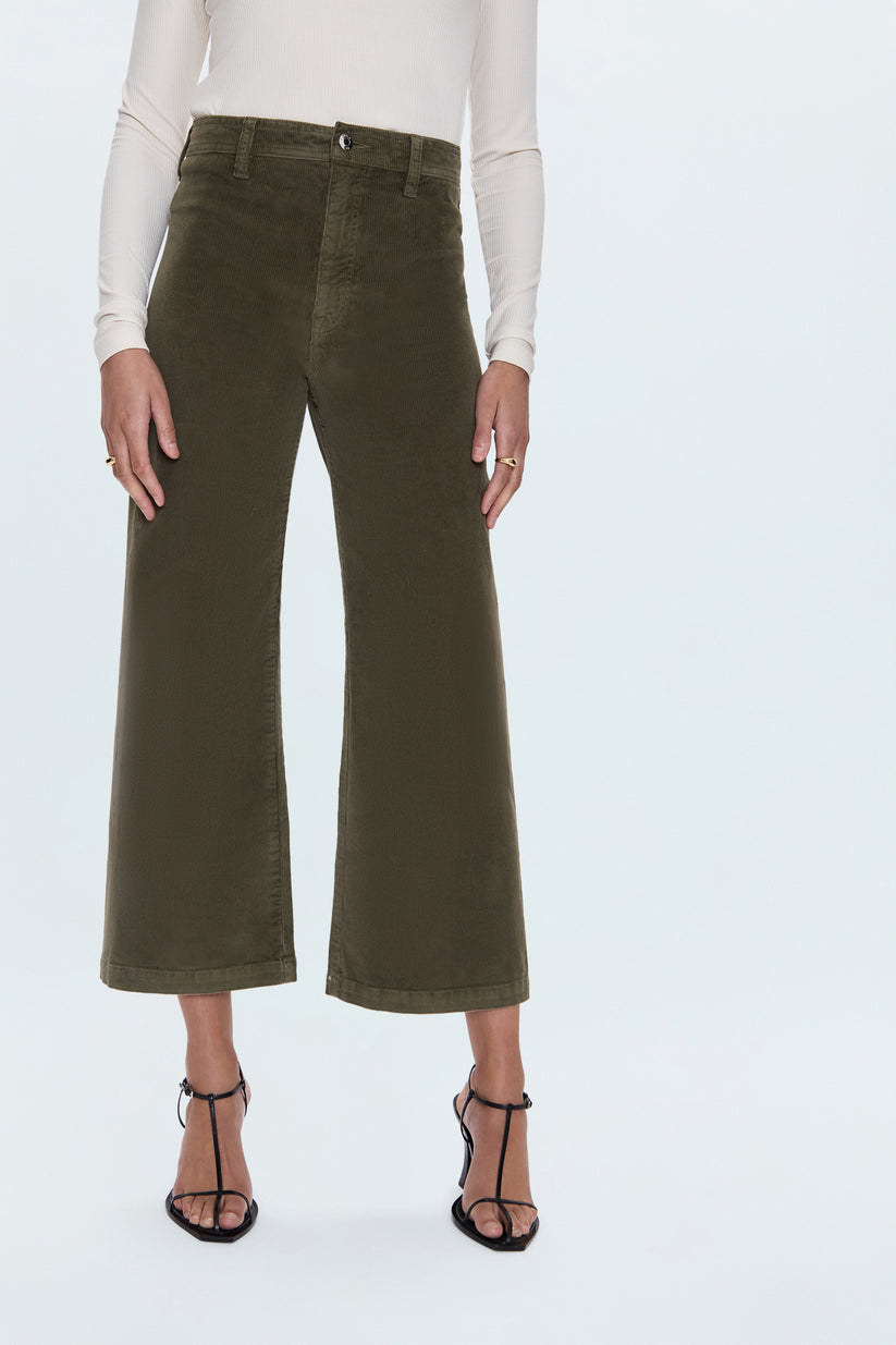 Penny Crop High Rise Wideleg Sequoia