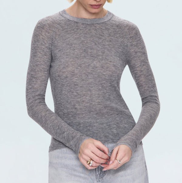 Juno Feather Weight Sweater Heather Charcoal