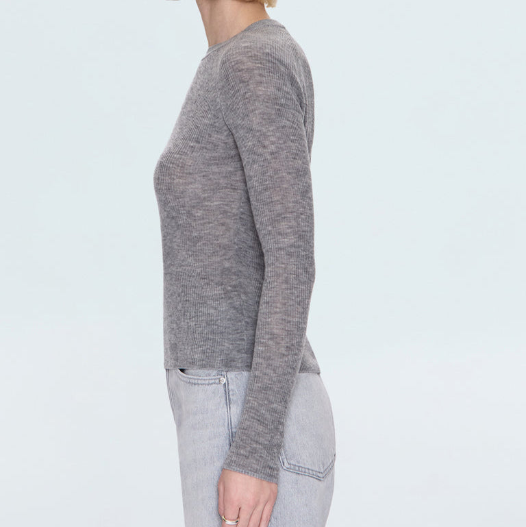 Juno Feather Weight Sweater Heather Charcoal