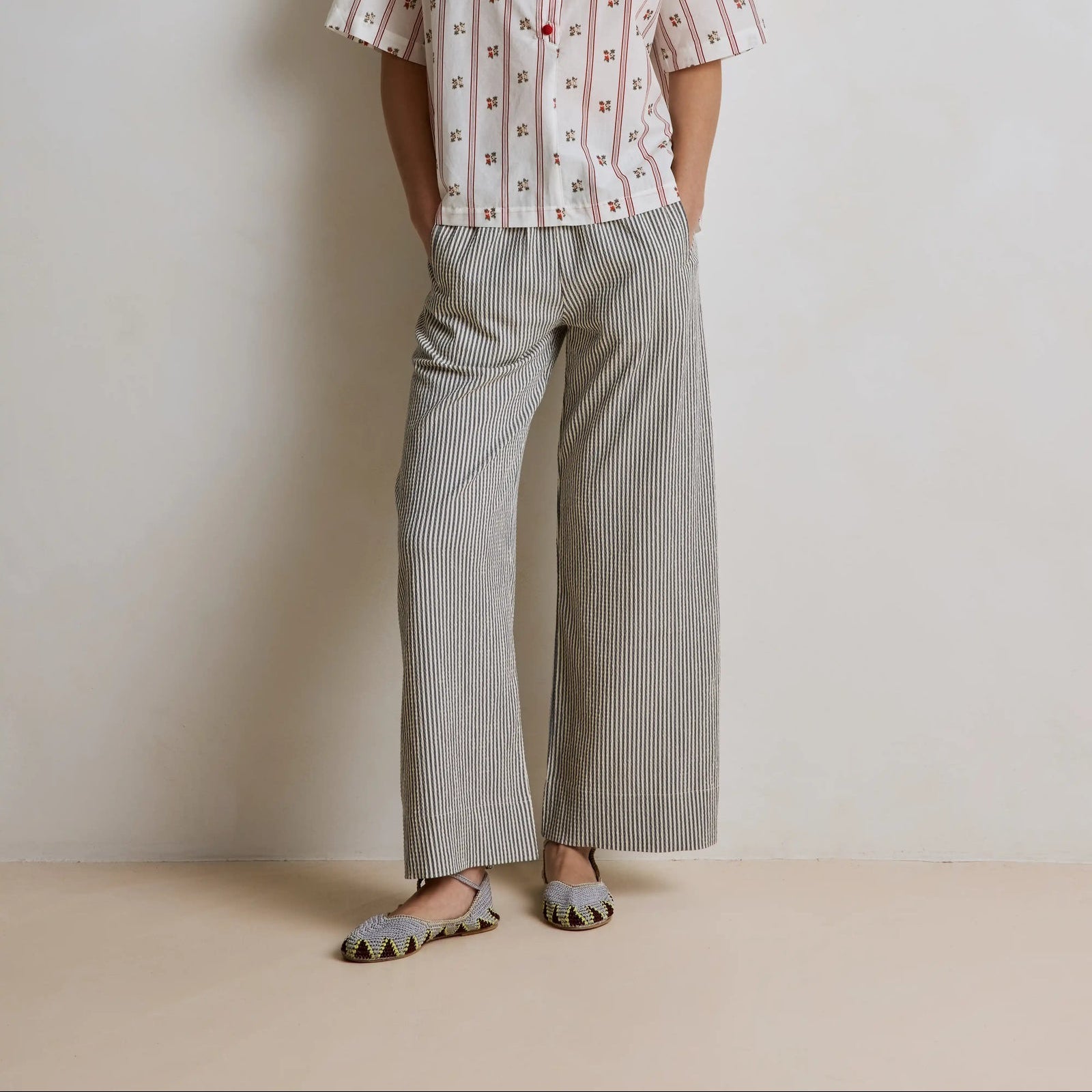 Jim Stripe Pant Carbon