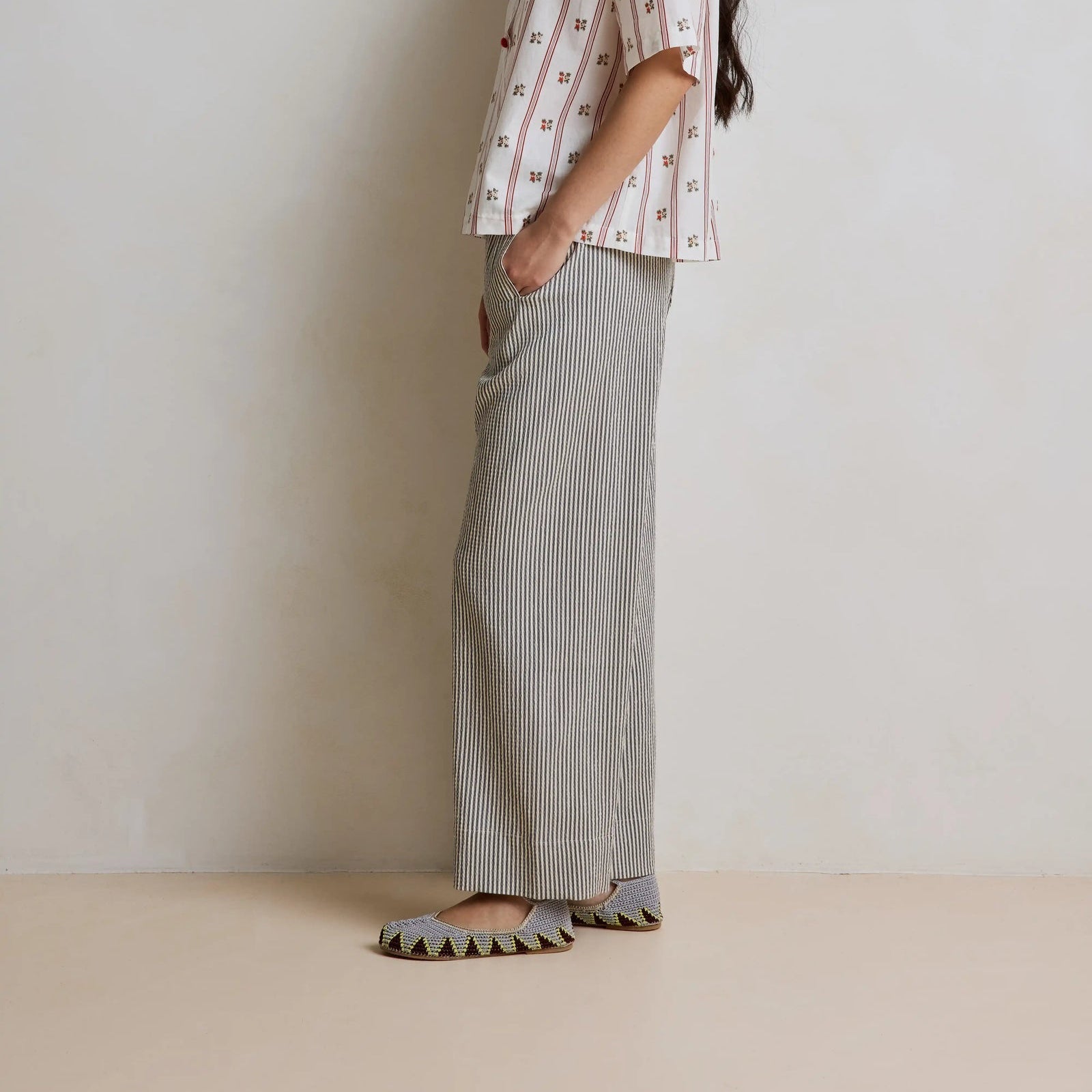 Jim Stripe Pant Carbon