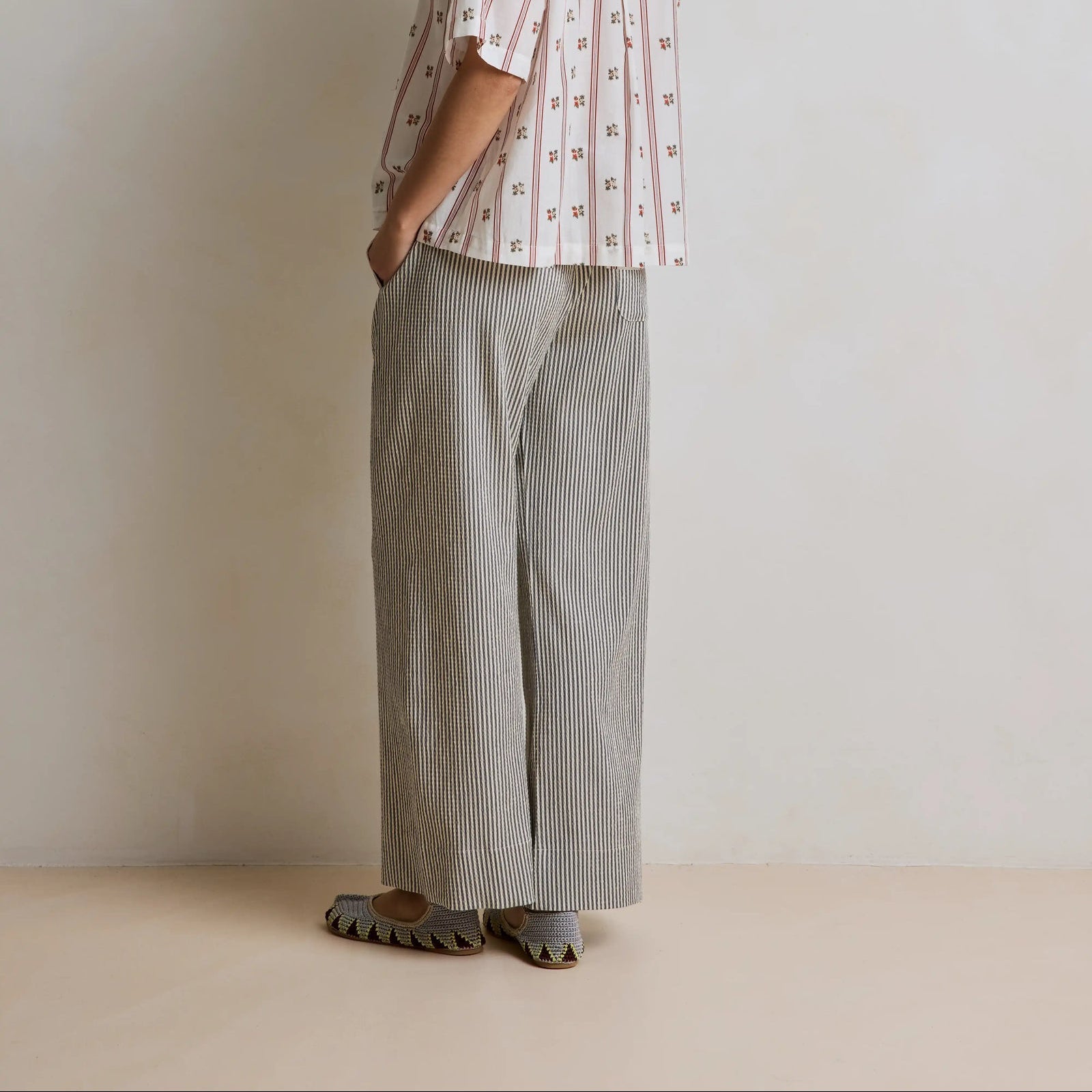 Jim Stripe Pant Carbon