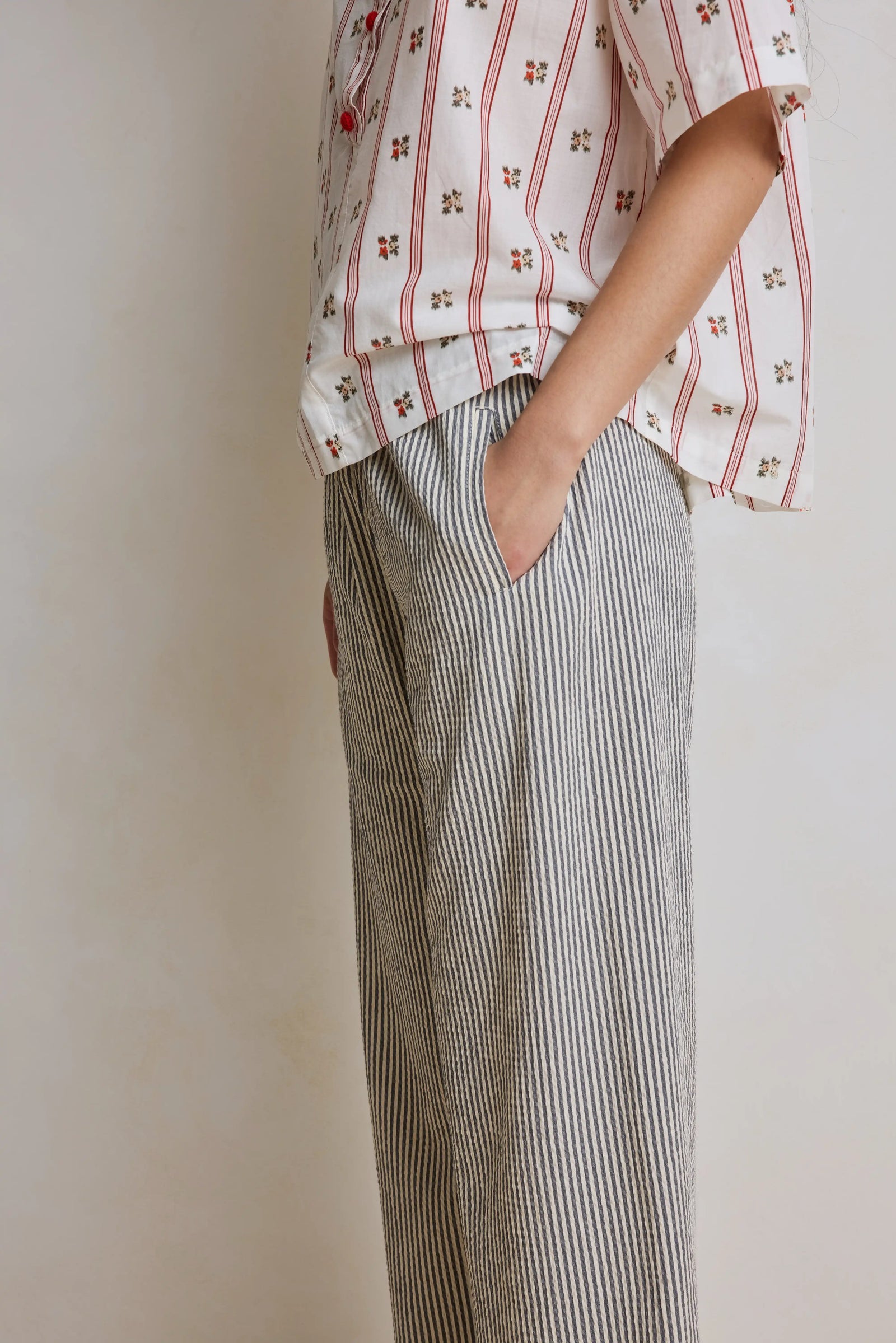 Jim Stripe Pant Carbon