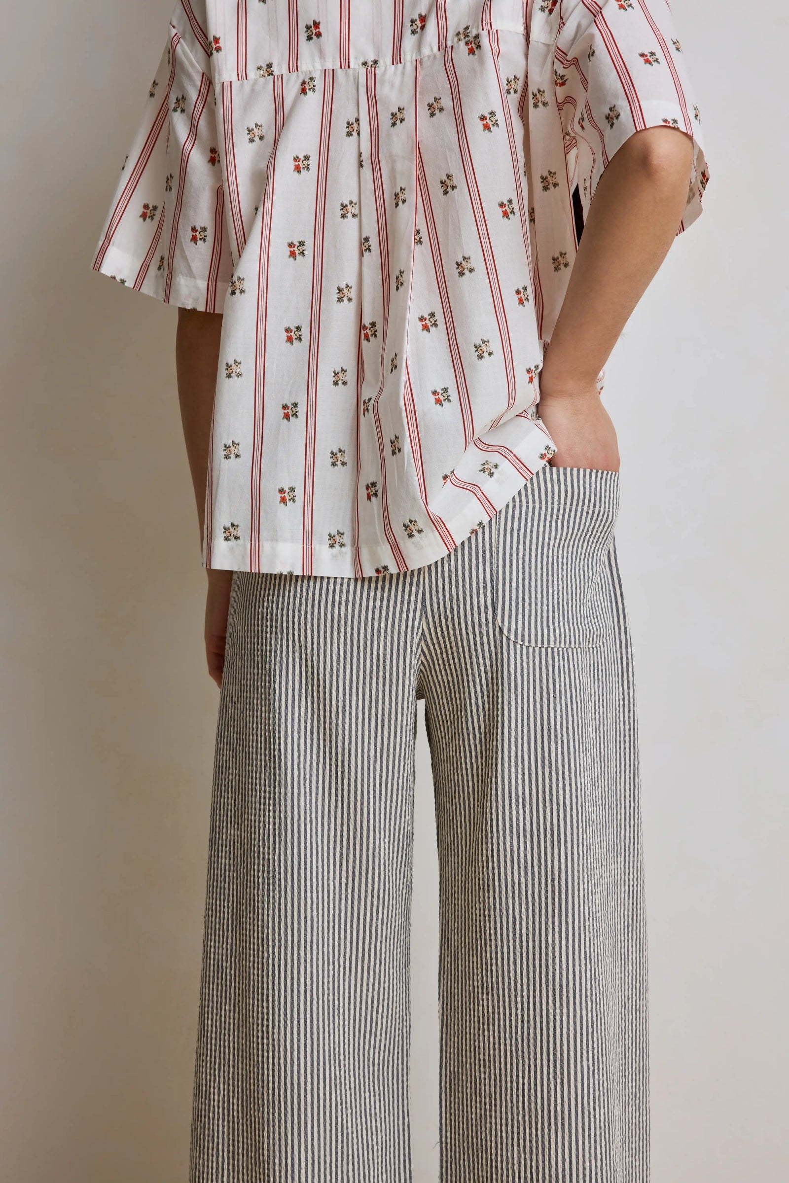 Jim Stripe Pant Carbon