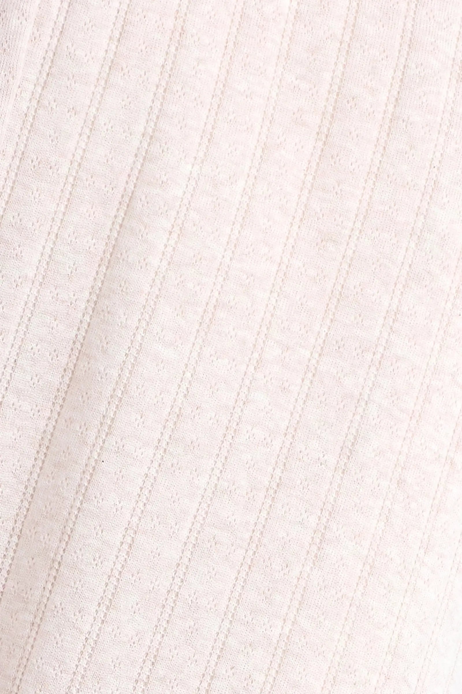 Pointelle Crop Wide Leg Pant Petal Melange