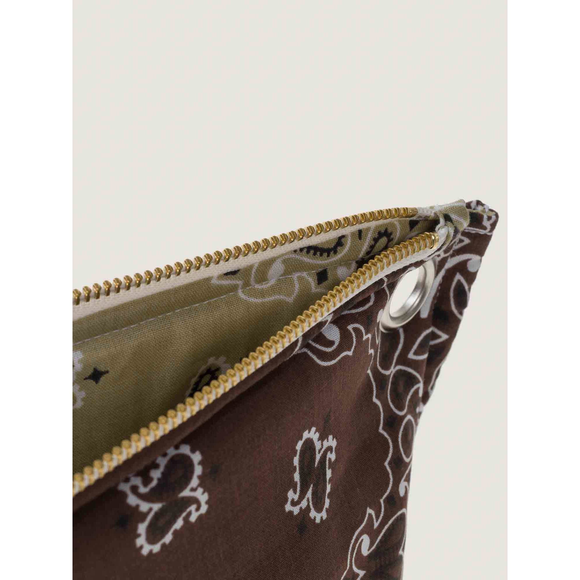 Pochette Oeillet Marron/Beige