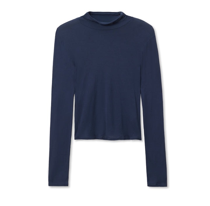 Kim Mock Neck Top Black