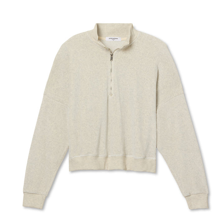 Kiva Velour 3/4 Zip Oatmeal