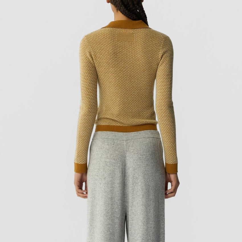 Pique L/S Shrunken Polo Suede