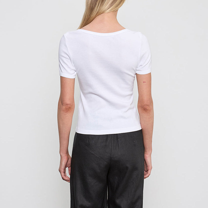 Supima Cotton Beateau Tee White