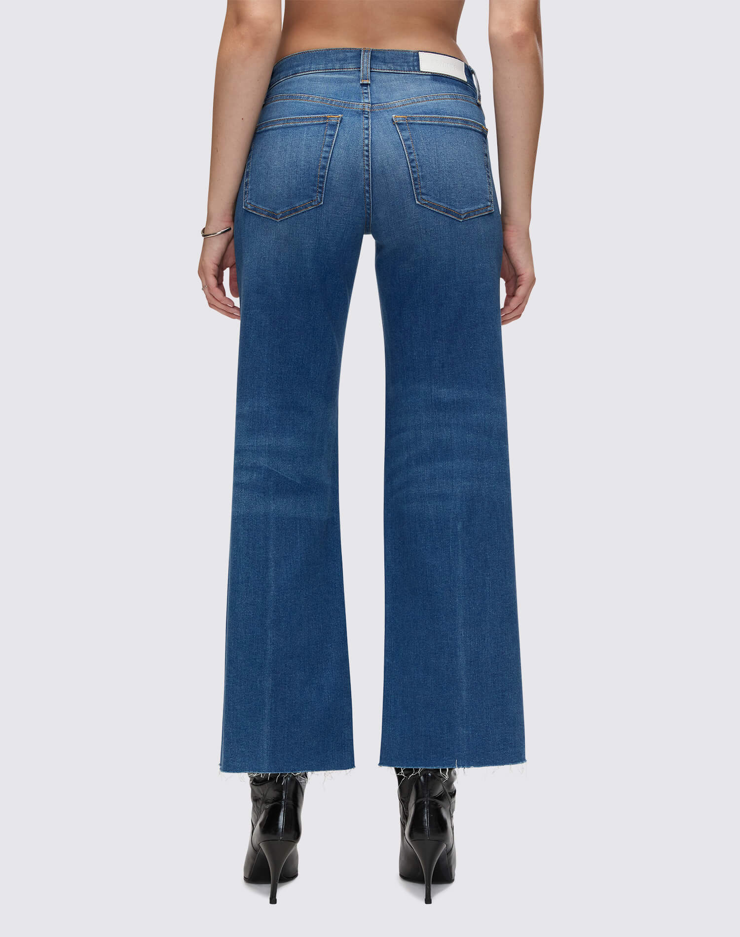 Mid Rise Wide Leg Crop Viper Blue