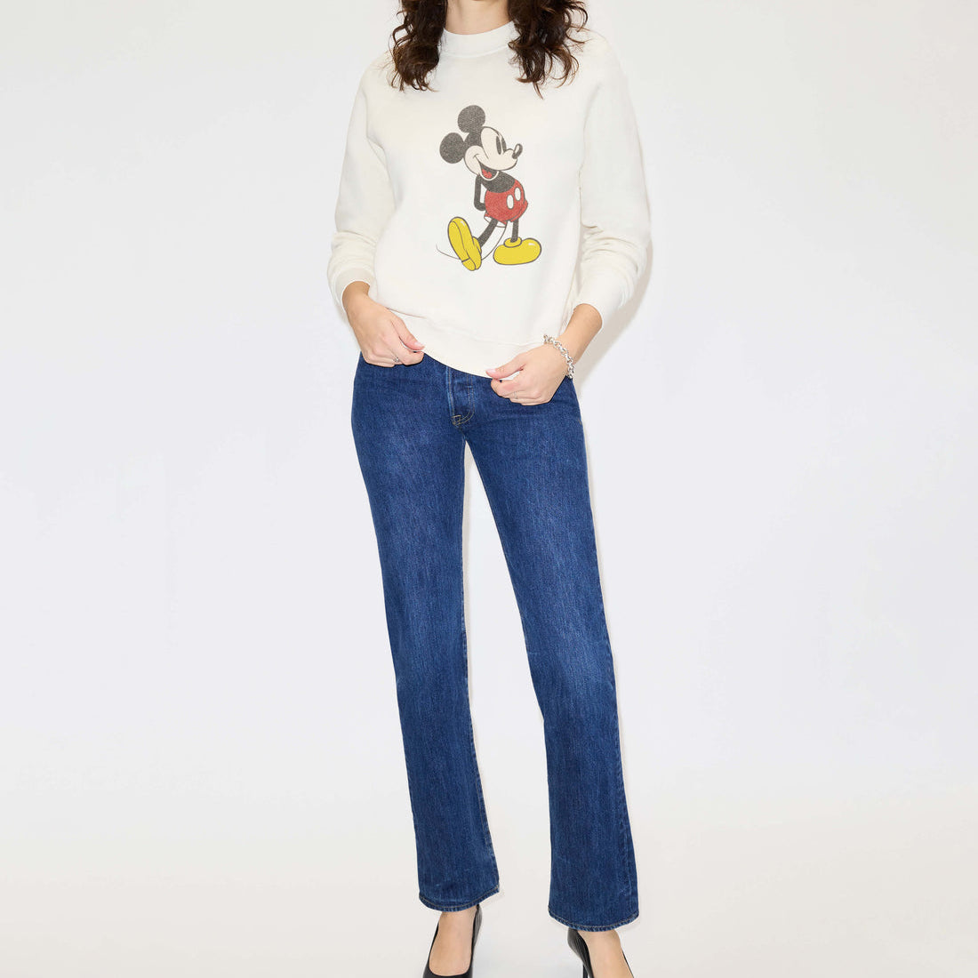 Classic Crew Mickey Mouse Vintage White