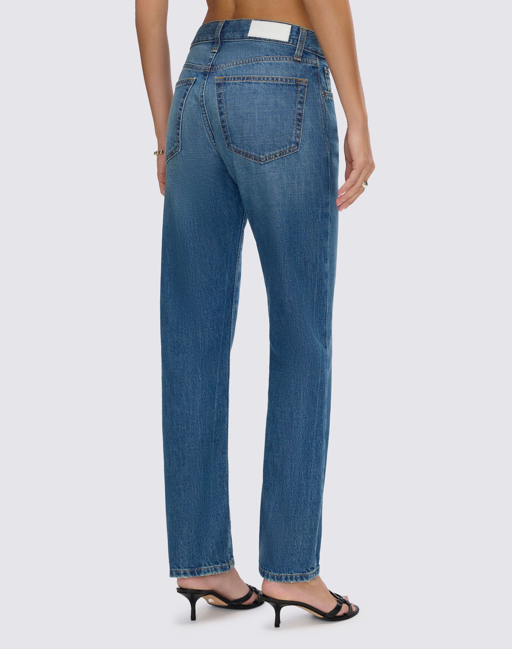 Mid Rise Blondie Crop Mendocino Indigo