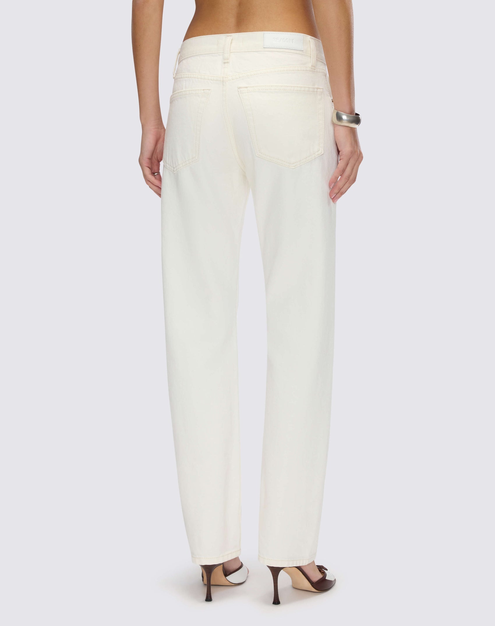 Mid Rise Blondie Crop Crema