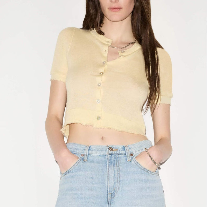 The Drift Cashmere Cardigan Shortbread