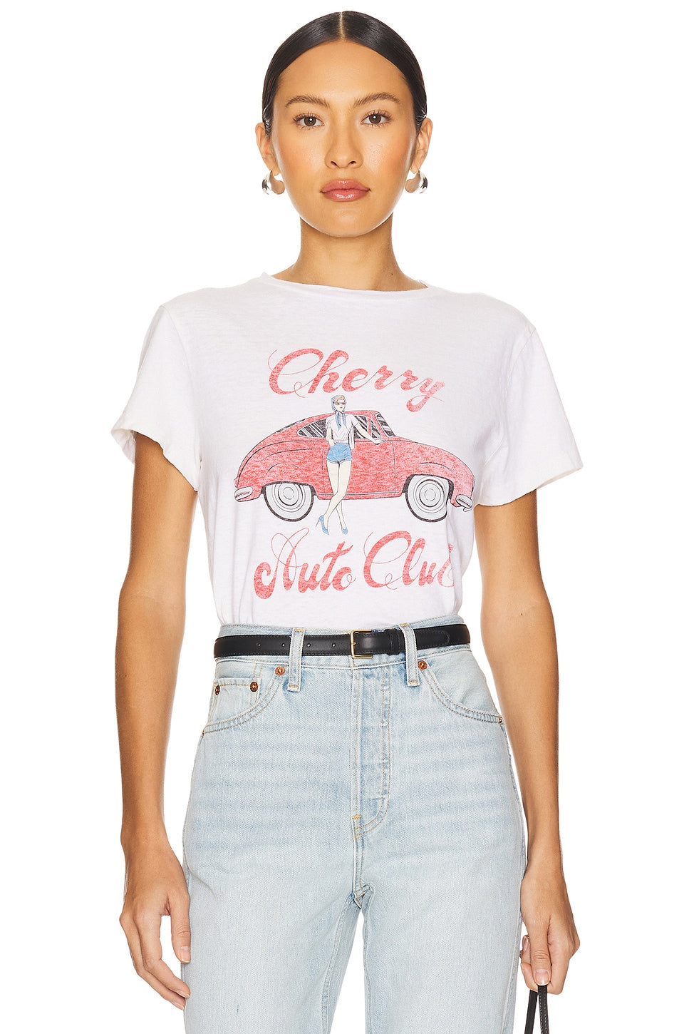 Classic Tee Cherry Auto Vintage White