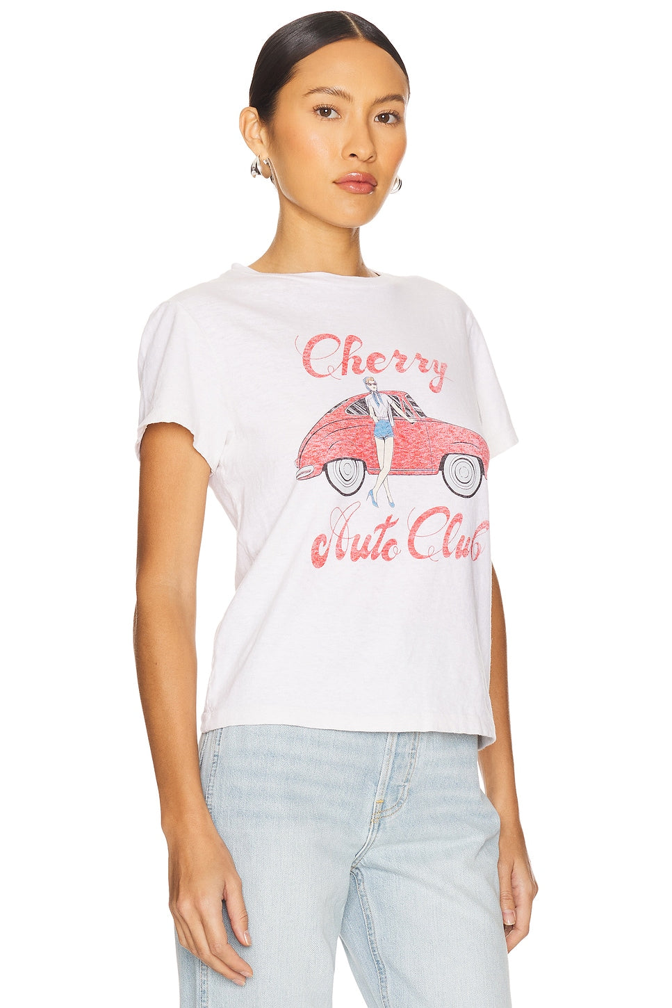 Classic Tee Cherry Auto Vintage White