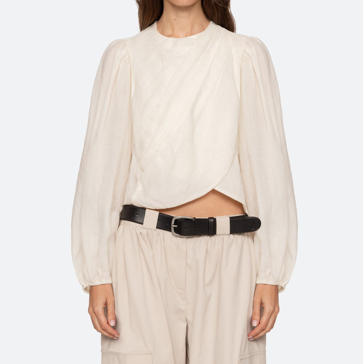 Solene L/Slv Top Cream