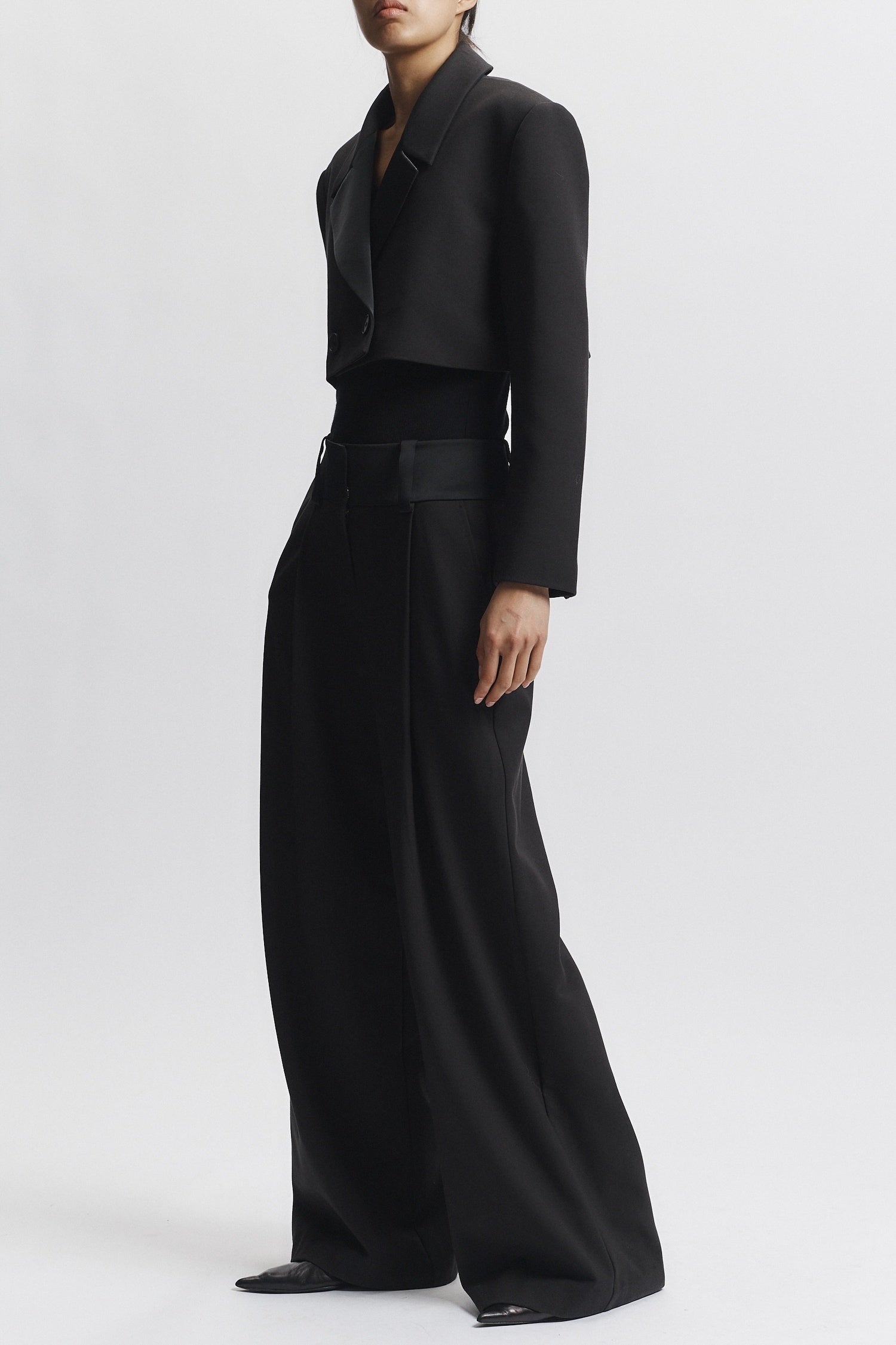 Stone Suiting Trouser Black