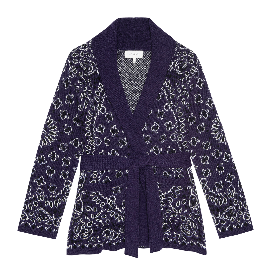 The Bandana Riding Cardigan Navy