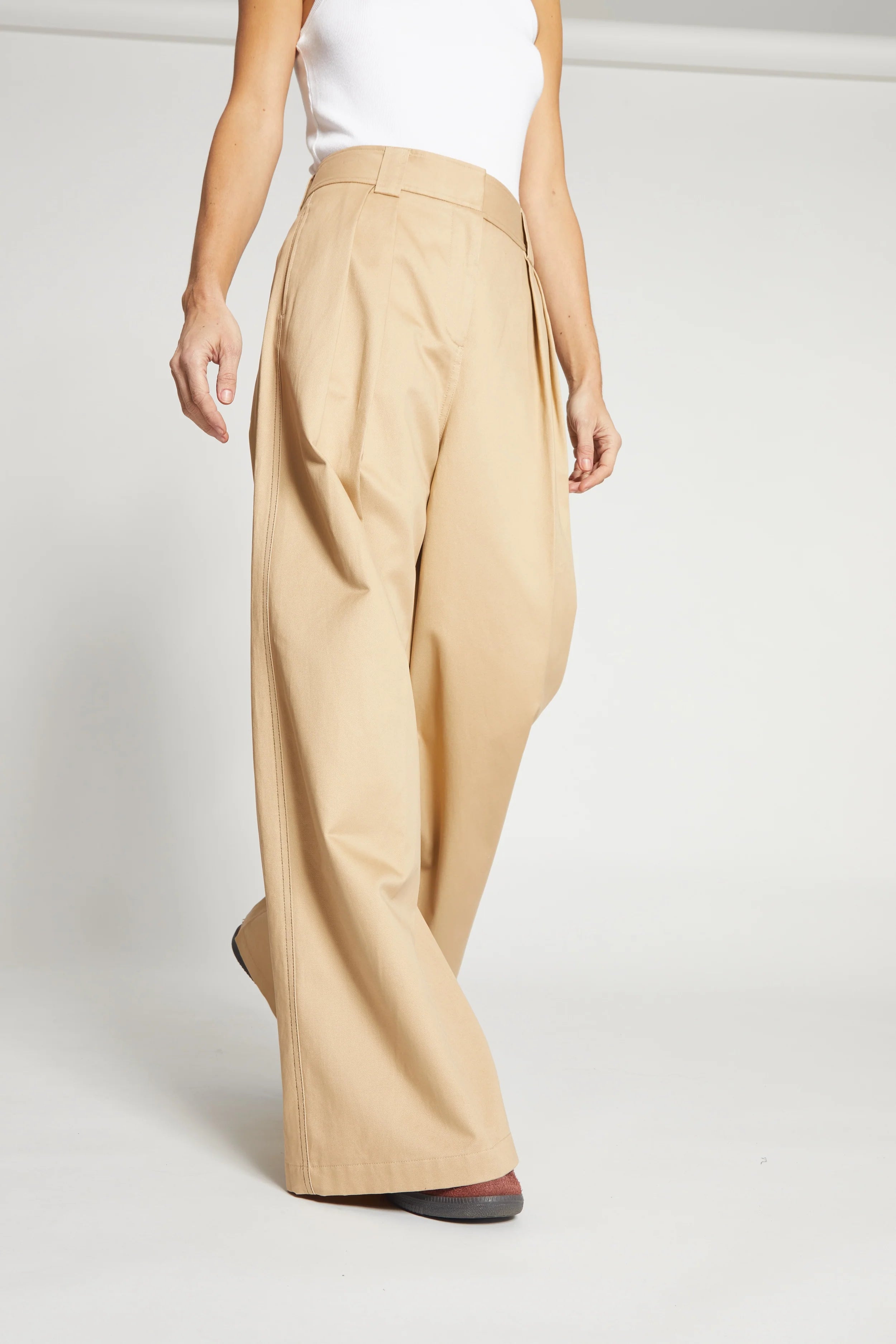 Argo Wideleg Trouser Khaki