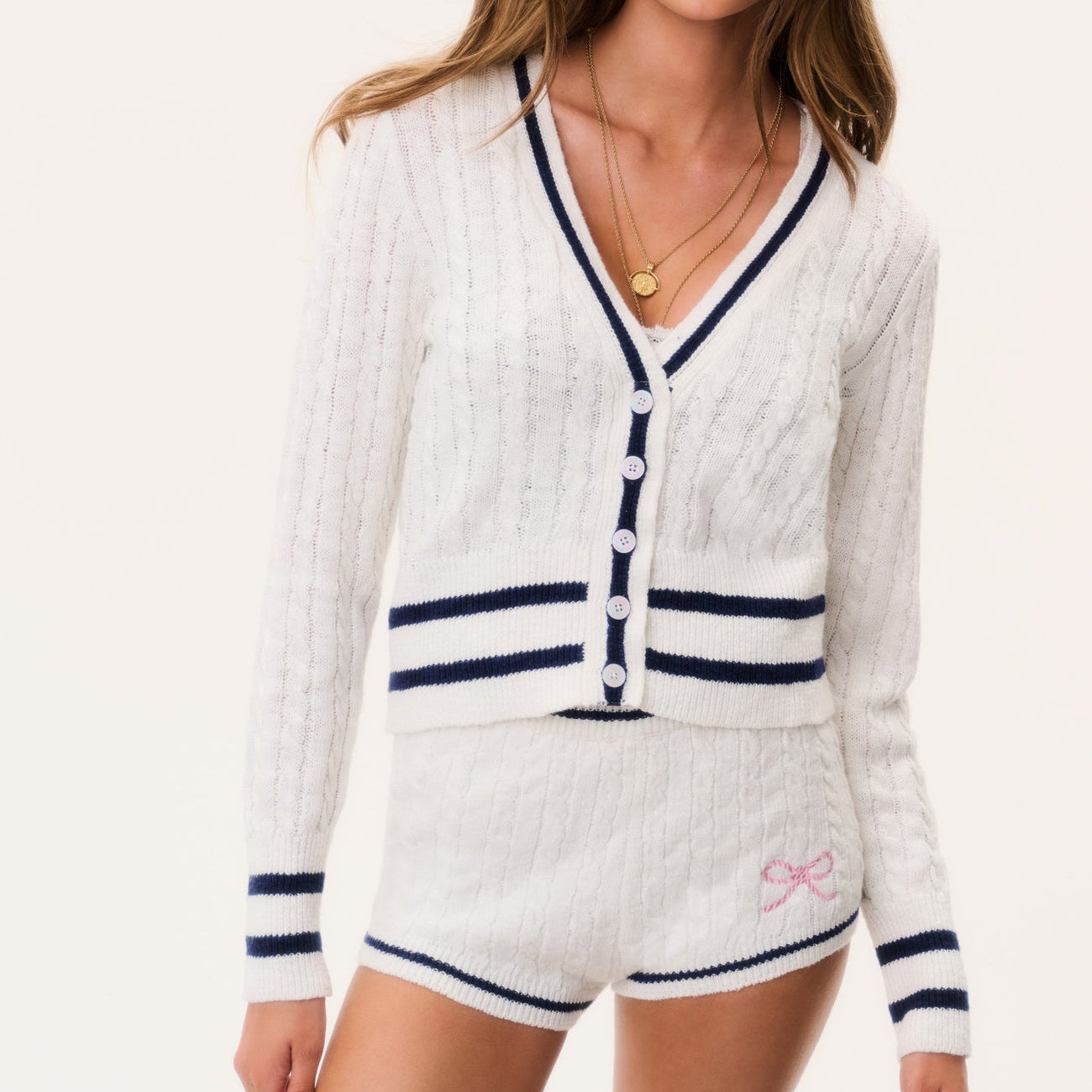 Evabella Cardigan Seaspray Ivory