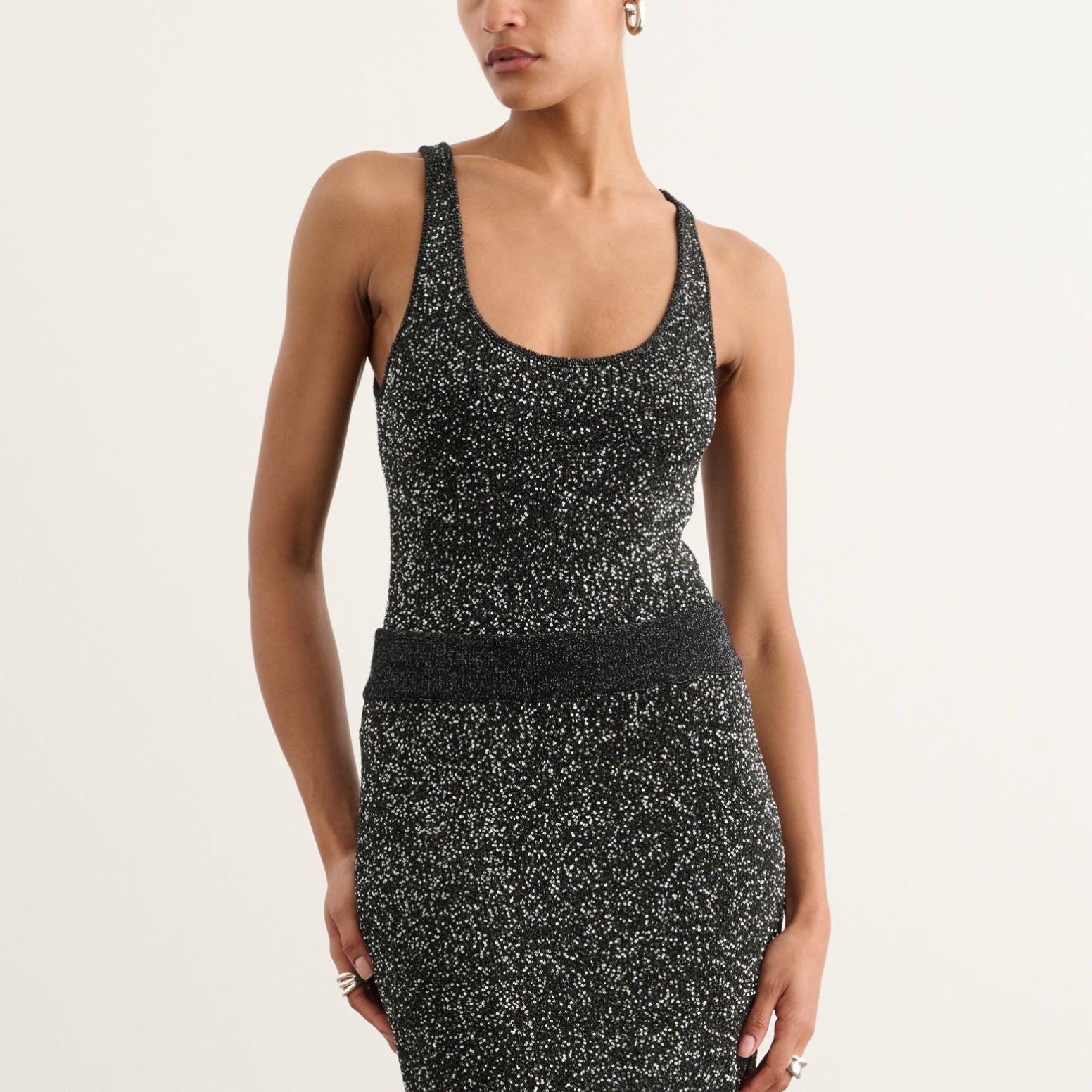 Sheila Scoop Neck Thong Bodysuit Onyx