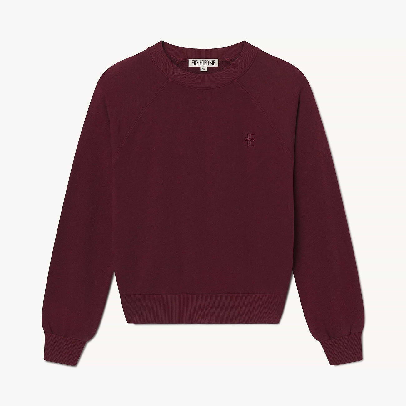 Shrunken Raglan Sweatshirt Oxblood