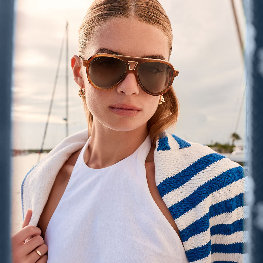 Tosca IlI Tawny Tortoise + Brown Gradient Glasses