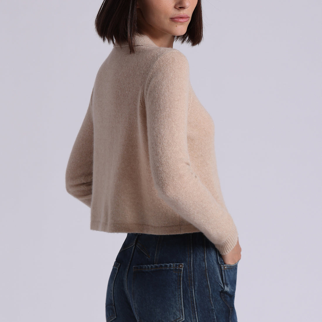 Cashmere Collared Cardigan Brown Sugar