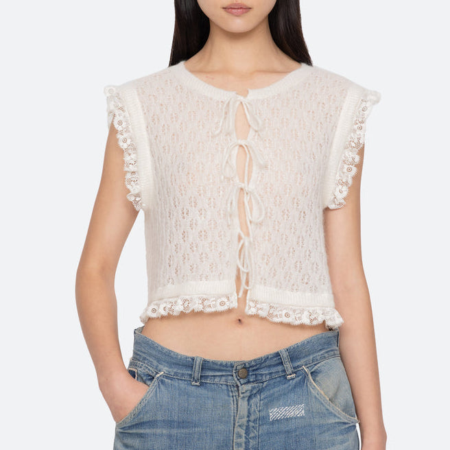 Teagan Knit Vest Cream