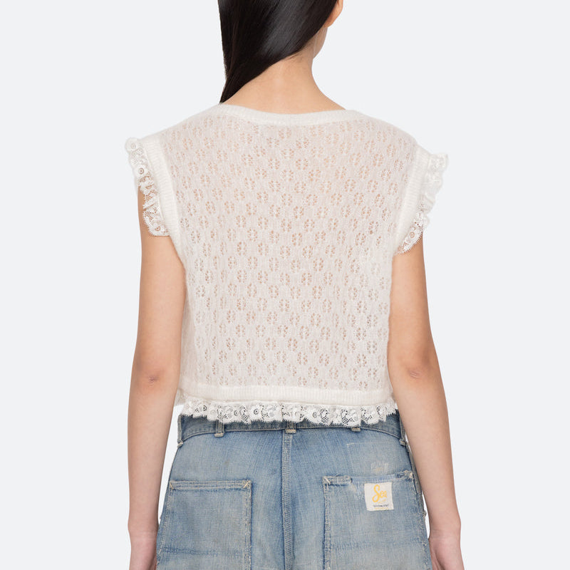 Teagan Knit Vest Cream