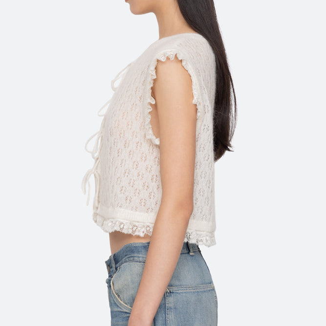 Teagan Knit Vest Cream