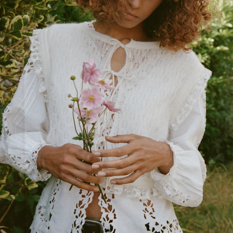 Teagan Knit Vest Cream