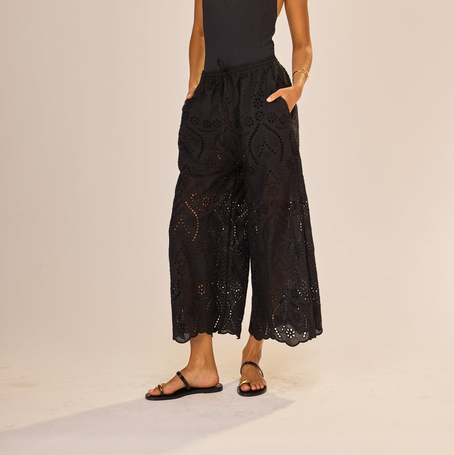 Lauren Pant Athena Emb Black