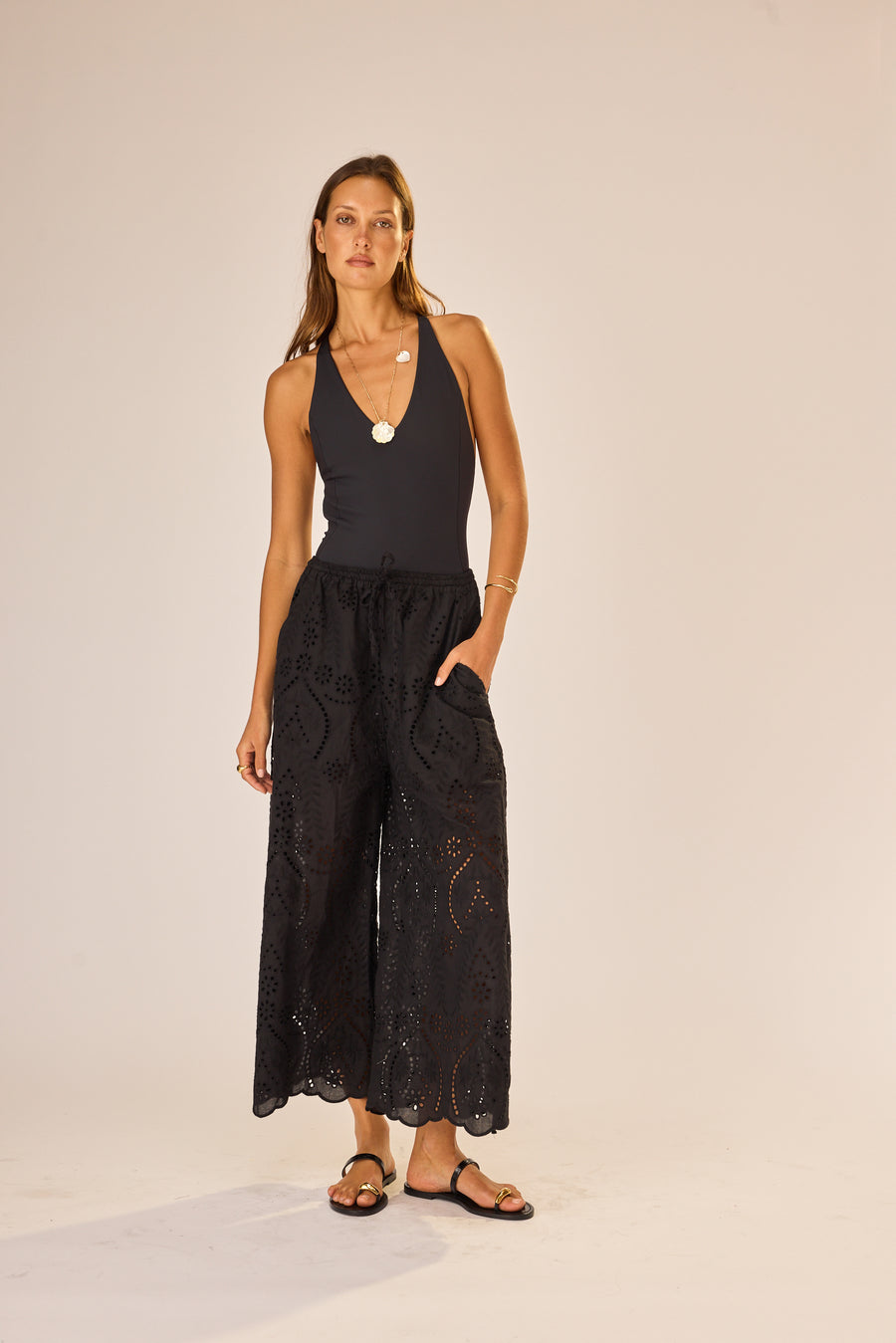Lauren Pant Athena Emb Black
