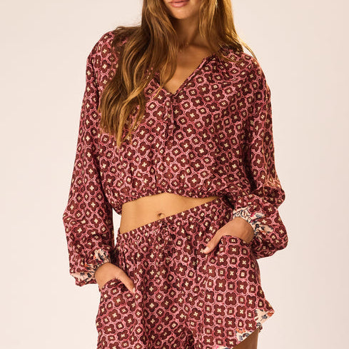 Amelia Top Mosaic Spice