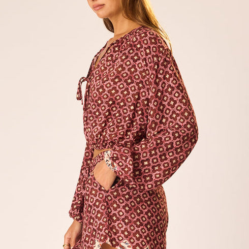 Amelia Top Mosaic Spice