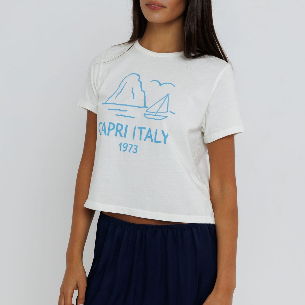 Capri Italy 1973 Tiny Tee Off White
