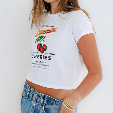 Cherries Tiny Tee White
