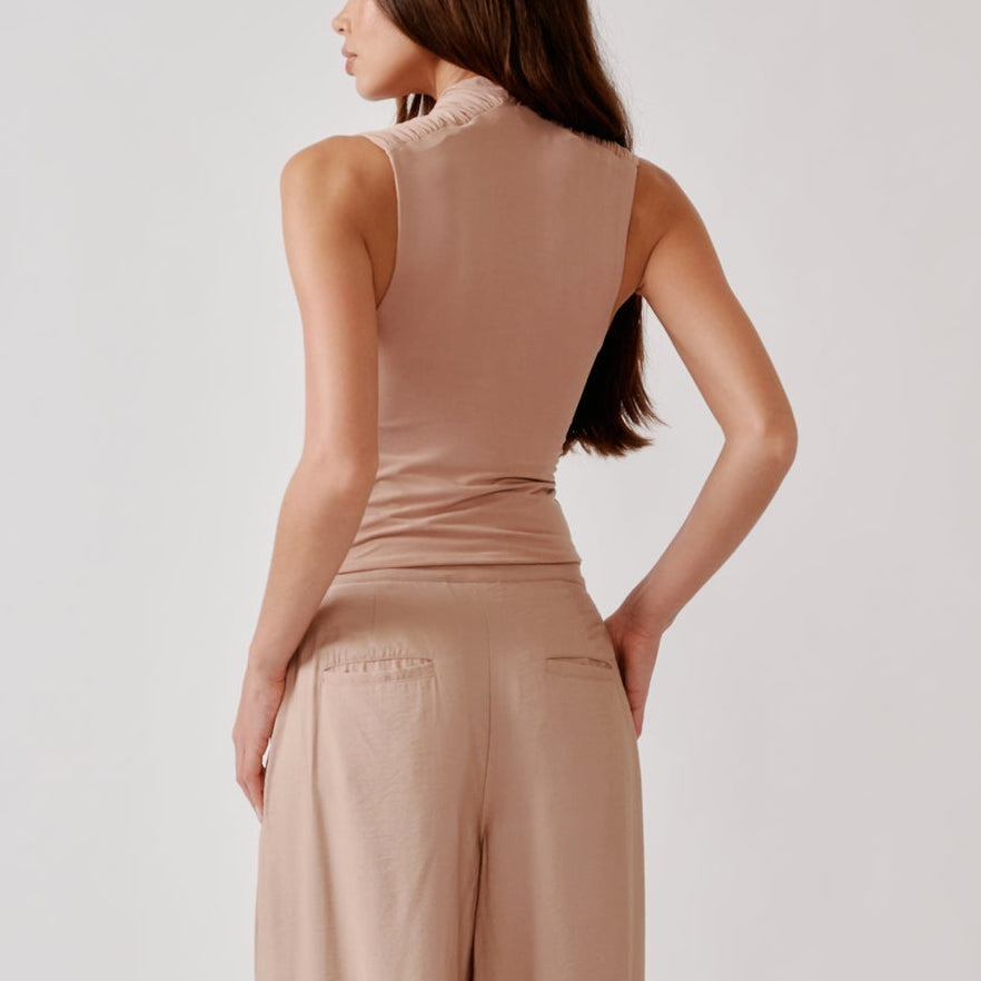 Danika High Wrap Tank Dune