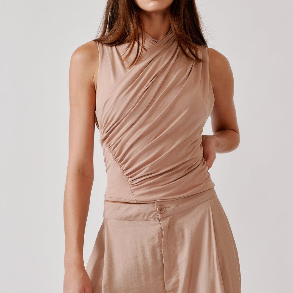 Danika High Wrap Tank Dune